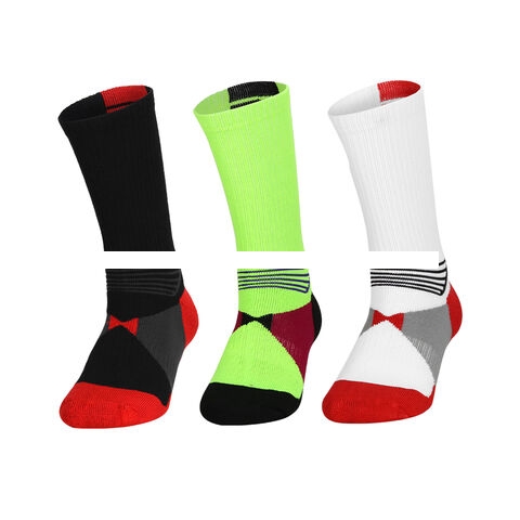 Best selling Breathable High Quality Nylon Football Print Custom Logo Sport Socks