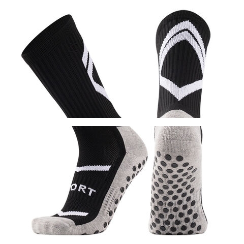 Football Grip Socks Adhesive Non slip Sport Socks Thick Towel Bottom Crew Fitness Custom Logo Socks