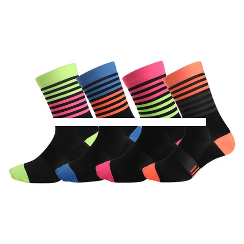 Spring Fashion Breathable Colorful Cotton Unisex Crew Custom Design Logo Nylon Cycling Sports Socks