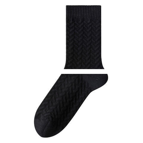 Men s winter pure cotton boneless thickened mid length socks odor resistant all cotton long socks