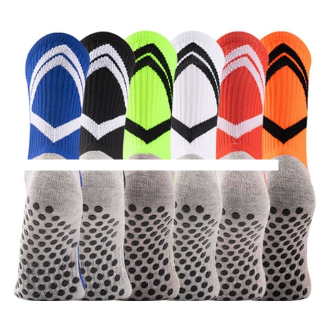 High Quality Jacquard Technique Sporty Football Socks Custom Design Bottom Grip Sweat Absorbent Free Anti Slip Socks