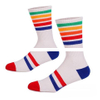Colourful Heavy Cotton Running Sports Custom Jacquard Printing Logo Unisex Cycling Sports Socks