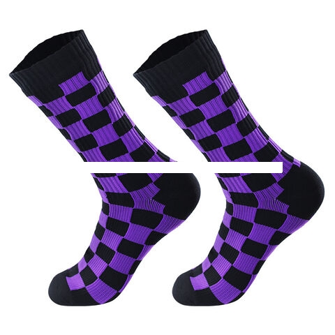 Hot Black White Check Waterproof Socks Non slip Waterproof Sports Custom Design Socks Beach Diving Socks