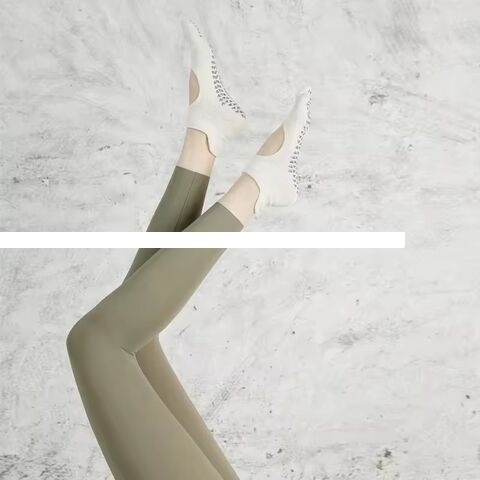 Custom made small MOQ women yoga cotton toe grip anti slip summer sports pilates socks