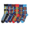 Customized Bamboo Business Man Socks Wholesale Happy Color Geometric 100 Bamboo Dress Crew Socks for Men