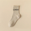 2024 High Quality Men and Women Business Full Season Cotton Socks Thick Elastic Cuff Casual Solid Color Soft Crew Socks