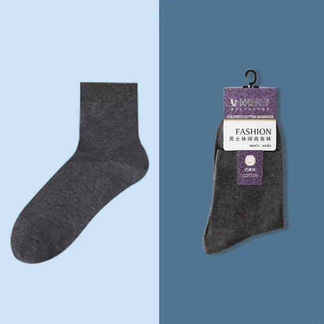 Autumn/Winter Business Deodorized Cotton MID-Length Socks for Men