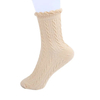 Socks Women′s Solid Color Bubble Mouth Twisted Dark Flower Socks Student Japanese Sweet Stacked Socks MID-Calf Socks