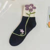 MID-Calf Socks Women Three-Dimensional Flower Ins Tide Hundred Japanese Sweet Outer Socks Sweet Cute Socks Wholesale