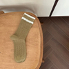 Bubble Lace Reverse Knit Loose Knit Boneless Autumn Hundreds of Basic Four Seasons MID-Calf Student Women′s Socks Pile Socks
