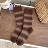 Ultra-Thick Couple′s Terry Women′s Socks MID-Length Stripe Lined No Head Men′s Cotton Socks
