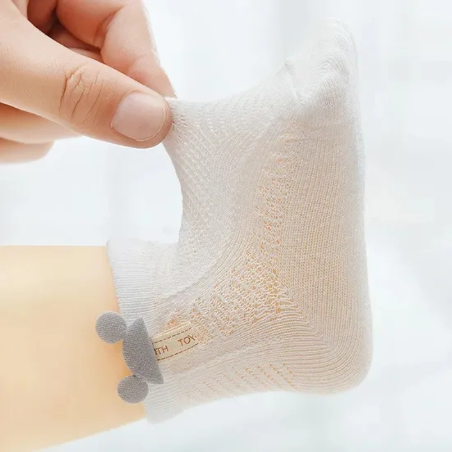 Summer Breathable Cozy Cotton Baby Girl Socks Newborn Baby Socks Cartoon Cute Infant Short Tabi Toddler Socks