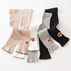 Girls Bottom Trousers Outer Wear Autumn and Winter White Pants Cherry Little Children Baby Nine Minute Pants Infant Leggings Socks