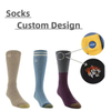 Custom Design Embroidered Logo Classic Mens Hampton Crew Dress Socks