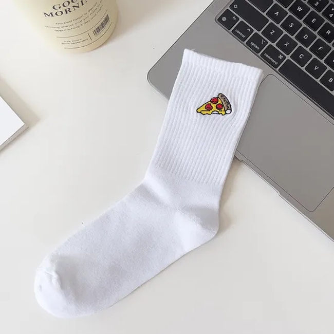 Human Made Pizza Embroidered Socks