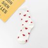 Hf Women Color Heart Shape Tube Versatile Valentine′s Day Stockings Socks