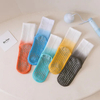 Customized Cross Border Summer Gradient Yoga Women′s Socks Glue Point Anti Slip Sports Socks Women′s Pilates Fitness Medium Tube Socks