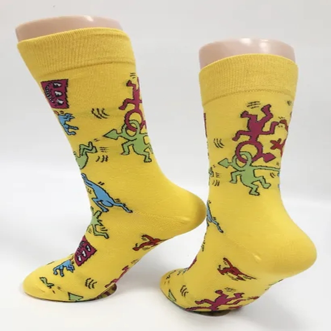 Cotton Socks with Custom Designs Animal Pattern Man Socks