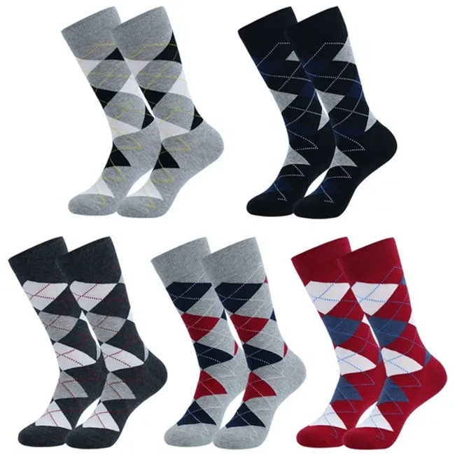 Best Quality Hot Sales Classic Argyle Patterned Business Women Dress Office Socks