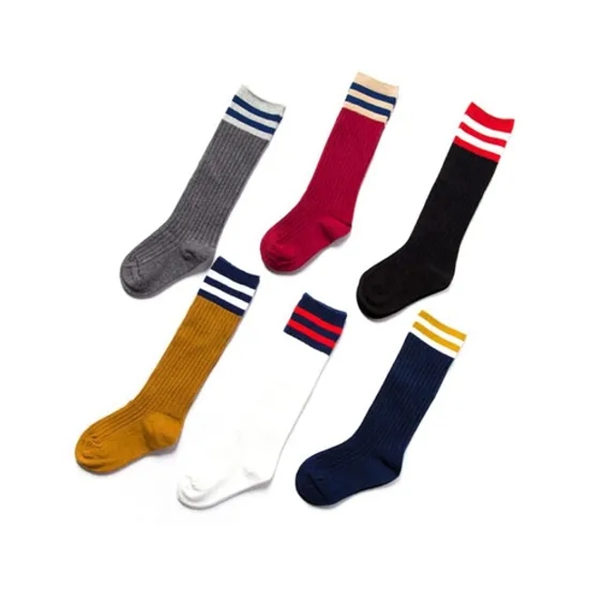 AI-MICH Factory Solid Color Crew Pile Wholesale Women Cotton Street Girls School Sports Socks