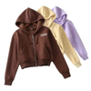 Polo Sweatsuits Women Purple Zip Hoodie Layered Sweatshirt Plain Sweatshirt Women