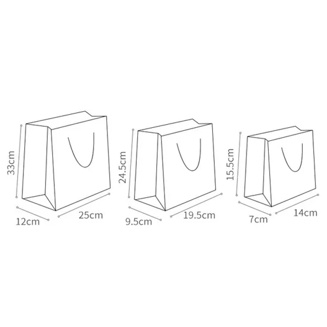 Black Jewellery Paper Bag with Handle Gift Bags for Small Business
