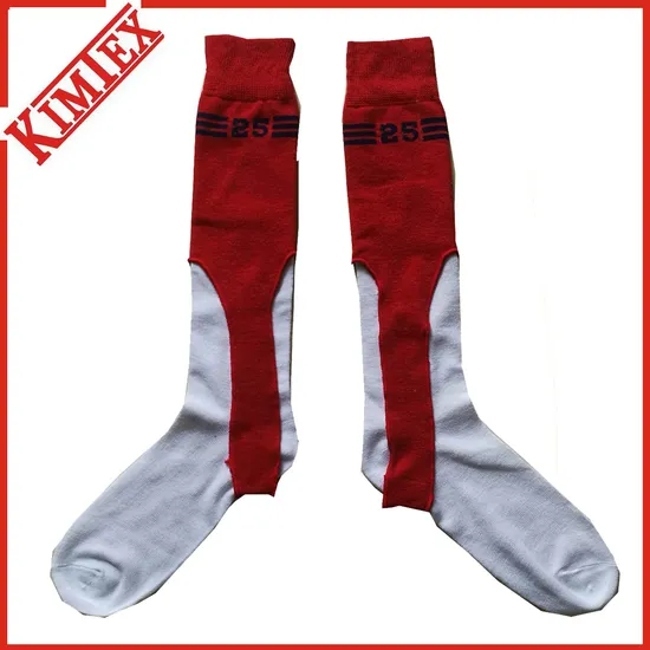 Custom Logo Compression Knee High Socks Stripe Knit Open Heel Stirrup Toeless Long Sport Socks