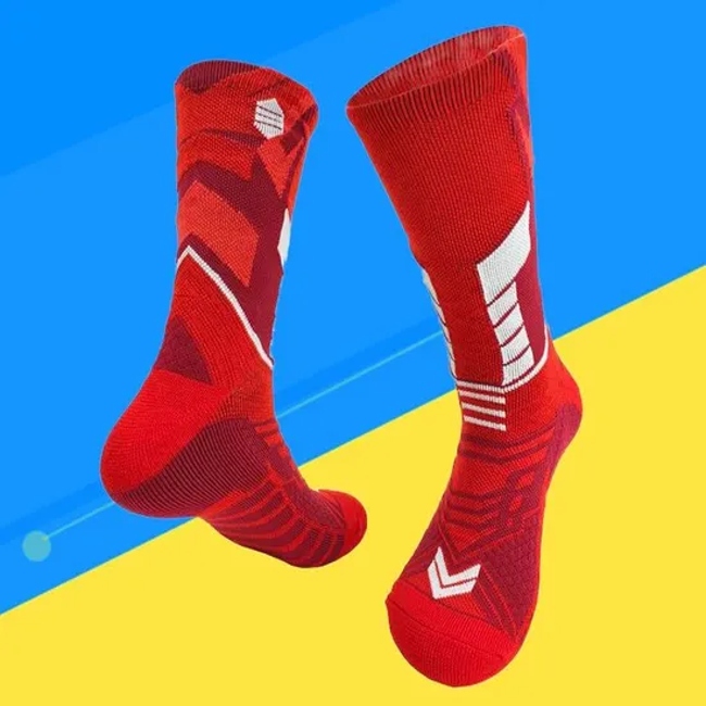 151-C33# MID-Calf Anti-Slip Football Training Socks for Adults