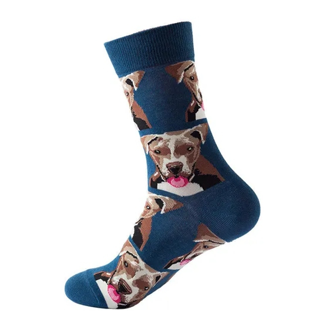 Animal Print Cotton MID-Tube Stockings Autumn/Winter Fashion Stockings for Lovers
