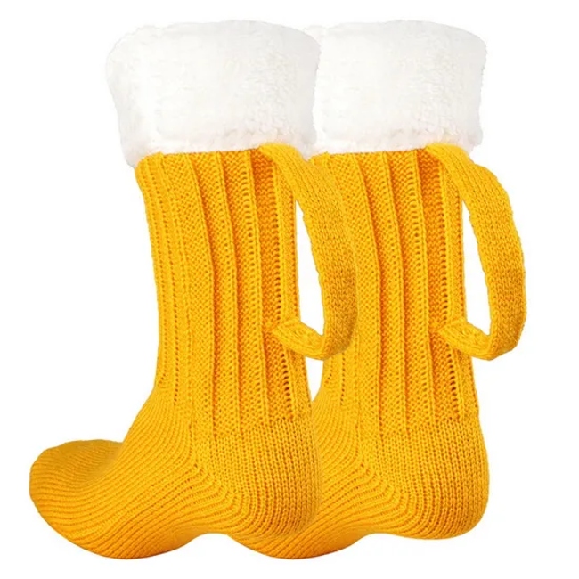 Knit MID-Tube Wool Stockings Christmas Socks Floor Socks 3D Creative Beer Socks