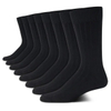 Custom Logo 100% Cotton Double Needle Solid Comfortable Mens Dress Crew Socks