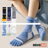 Customized Men s Professional Sports Fitness Cotton Toes Socks Breathable Anti odor Running Athletic Anti Pilling Crew Socks
