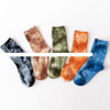 Top end Quality Hot Selling Summer Breathable Casual Tie Dye Crew Socks Unisex Size Anti odor Comfortable Sports Socks for Man