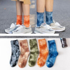 Top end Quality Hot Selling Summer Breathable Casual Tie Dye Crew Socks Unisex Size Anti odor Comfortable Sports Socks for Man