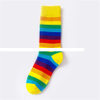 New Fashion Rainbow Socks Cotton Knit Women s Striped Crew Socks Street Personality Cotton Socks For Women