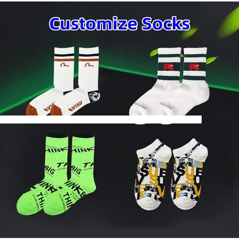 Wholesale Colorful Patterns Cute Cool Women Customizable Socks Unisex Organic Cotton Crew Socks