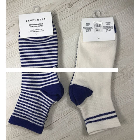 Factory Outlet Ladies cotton polyester spandex knitted PK demi crew socks