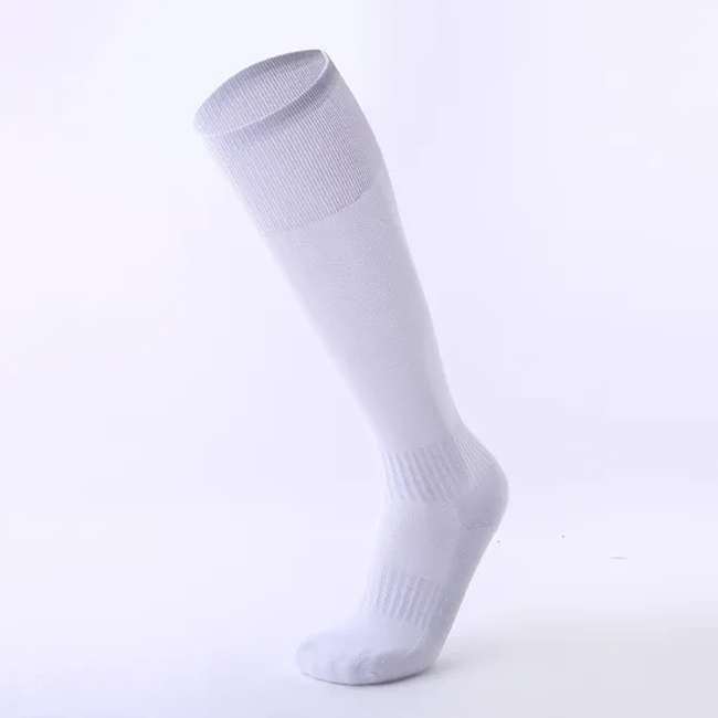 2024 Football Tube Socks Unisex Non-Slip Towel Bottom Sports Socks Solid Color Custom Compression Socks