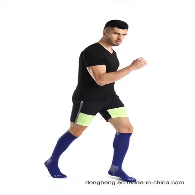 Cotton Compression Graduated Support Knee-High Purple Jacquard Socks for Men&Women