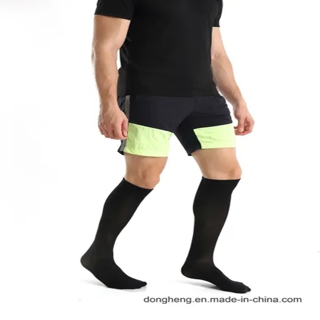 Cotton Compression Black Graduated Support Knee-High Socks for Men&Women