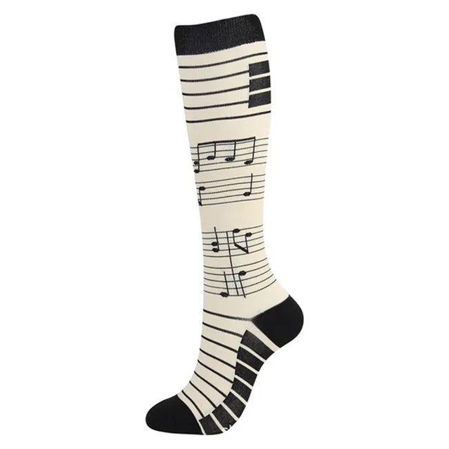 New Fashion Best Selling Customized Logo Sports Compression Socks Multi Colors Athletic Sustainable Non Slip Running Compression Socks