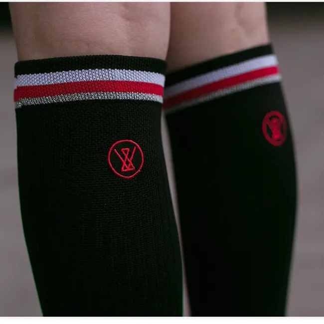 Women′s Long Tube Sports Marathon Football Pressure Running Compression Socks