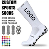 Custom Wholesale Ready Stocking Anti-Slip Soccer Sock Men Cotton Custom Grip Sport Compression Bulk Thick Sports Socks