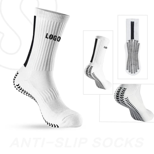 Custom Logo Soccer Football Socks Grip Anti Slip Sport Crew Socks