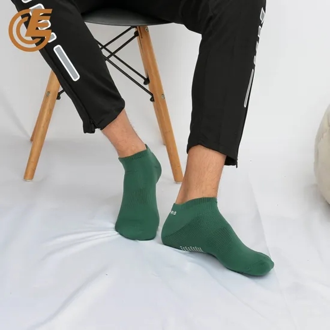 Qlm-321-6 Quick Dry Anti Slip Socks Compression Ankle Yoga Green Socks