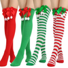 Customize All Designs of Colorful Rainbow Sock Stripe Sock Over Knee High Sock Bow Stocking Party Stocking in Many Colors, Sizes and Material