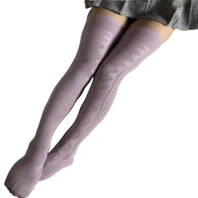 Women Stripe Compression Knee High Socks