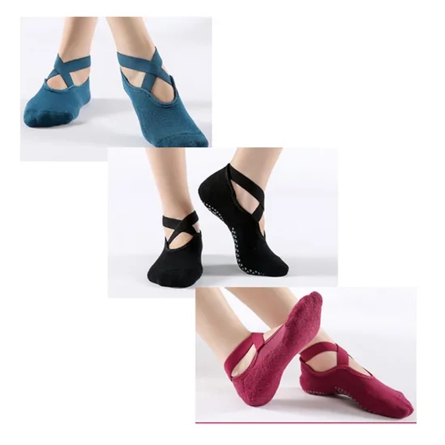 2024 Hot Sale Wholesale Custom Non-Slip Women Ankle Cotton Pilates Yoga Socks