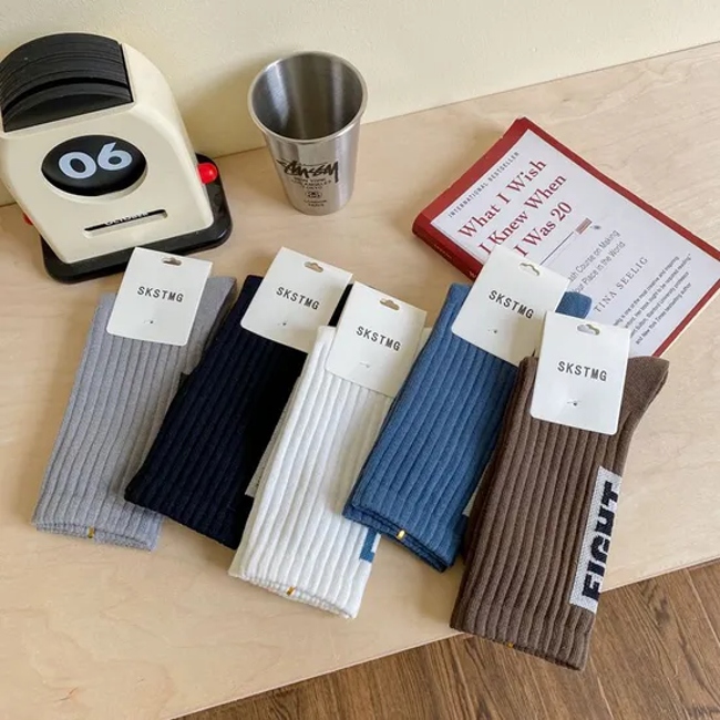 Power Club Unisex Performance Athletic Winter Black Sports Gym Compression Ribbed Tube Organic Cotton Socks for Men Large Size