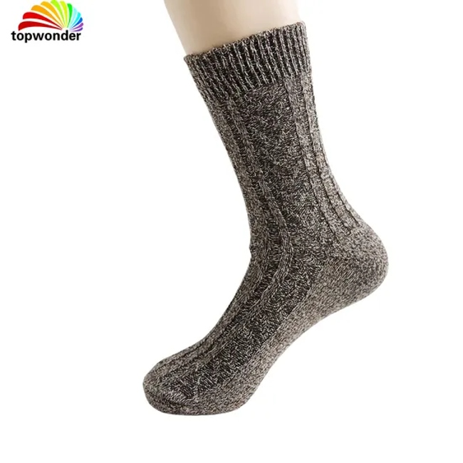 Customize and Wholesale Vintage Melange Color Thick Knitting Winter Sock in Many Colors and Designs at Low Prices